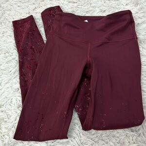 Lululemon Speed Wunder Mid-Rise Tight 28" *Speckle Shine Garnet / Garnet